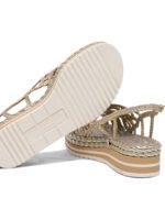 "Pons Quintana" sandales femme dorées en cuir – Image 5
