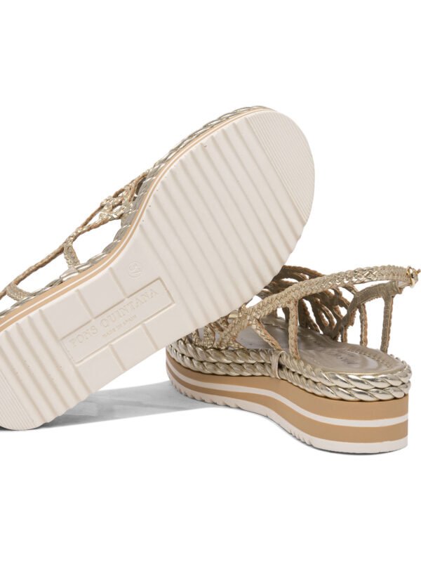 "Pons Quintana" sandales femme dorées en cuir – Image 5