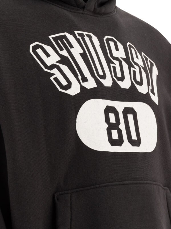 "Stüssy" hoodie homme noir Relaxed 80 en coton mélangé – Image 4