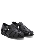 "Paraboot" Sandales homme noires en cuir avec semelle en caoutchouc - Image 2