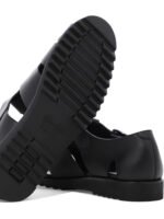 "Paraboot" Sandales homme noires en cuir avec semelle en caoutchouc - Image 5