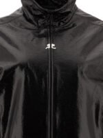 "Courrèges" veste femme noire en viscose technique – Image 3