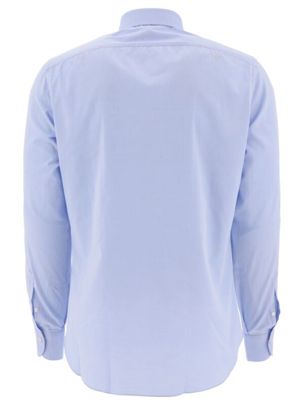 "Borriello" chemise Idro homme bleu clair en coton coupe classique – Image 2