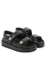 "Tory Burch" sandales femme noires en cuir – Image 2