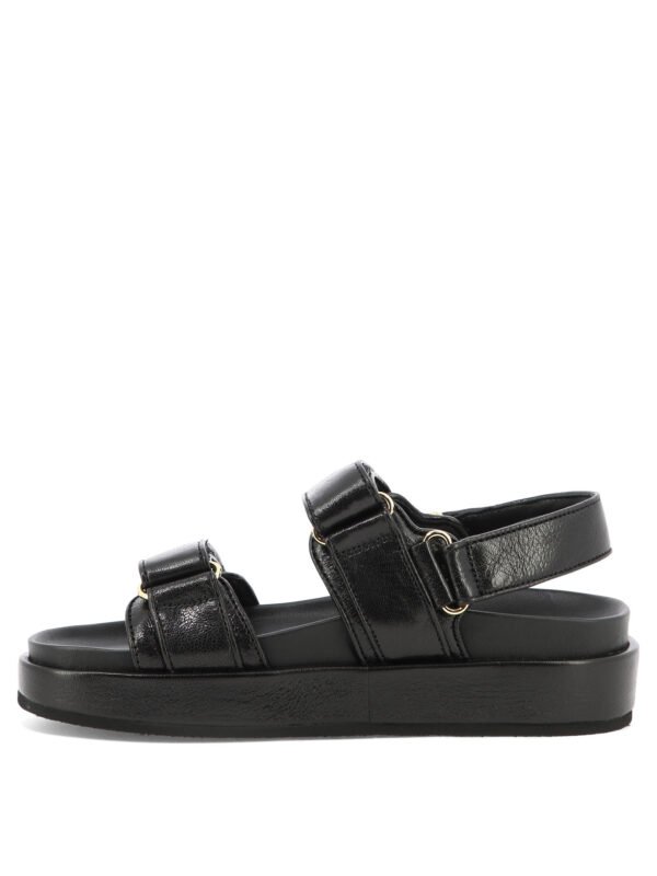 "Tory Burch" sandales femme noires en cuir – Image 3