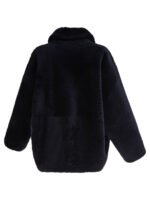 "B&W" manteau femme noir en peau d’agneau coupe regular - Image 2