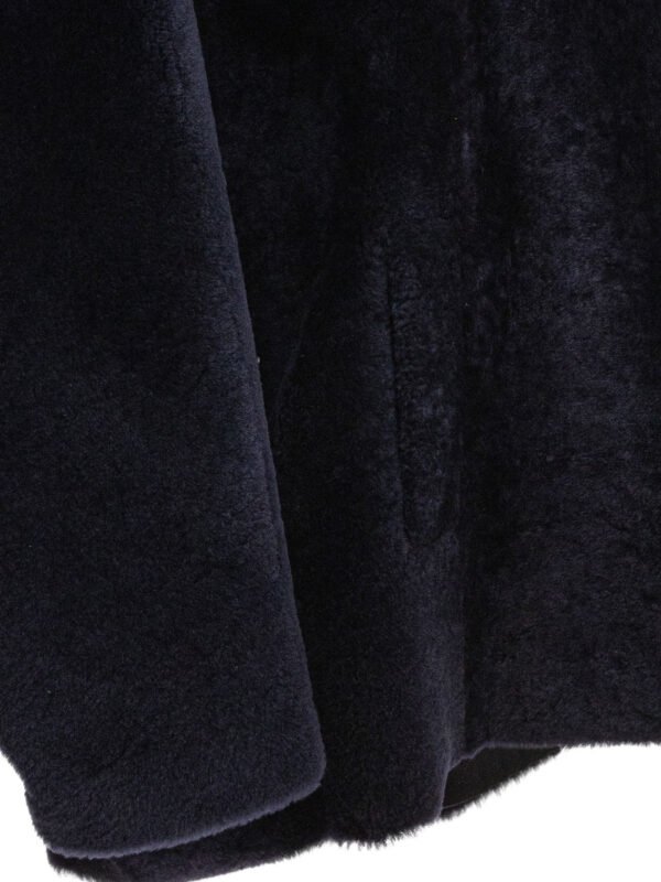 "B&W" manteau femme noir en peau d’agneau coupe regular - Image 4