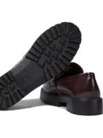 "Tory Burch" mocassins femme bordeaux en cuir – Image 5