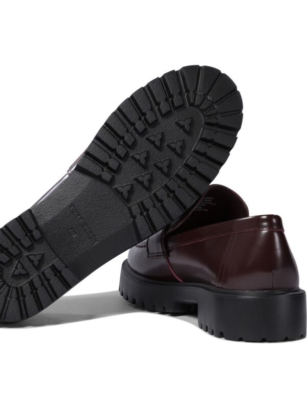 "Tory Burch" mocassins femme bordeaux en cuir – Image 5
