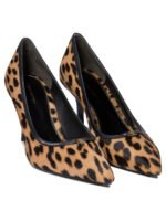 "Tory Burch" chaussures à talons femme marron imprimé léopard en cuir de veau – Image 2