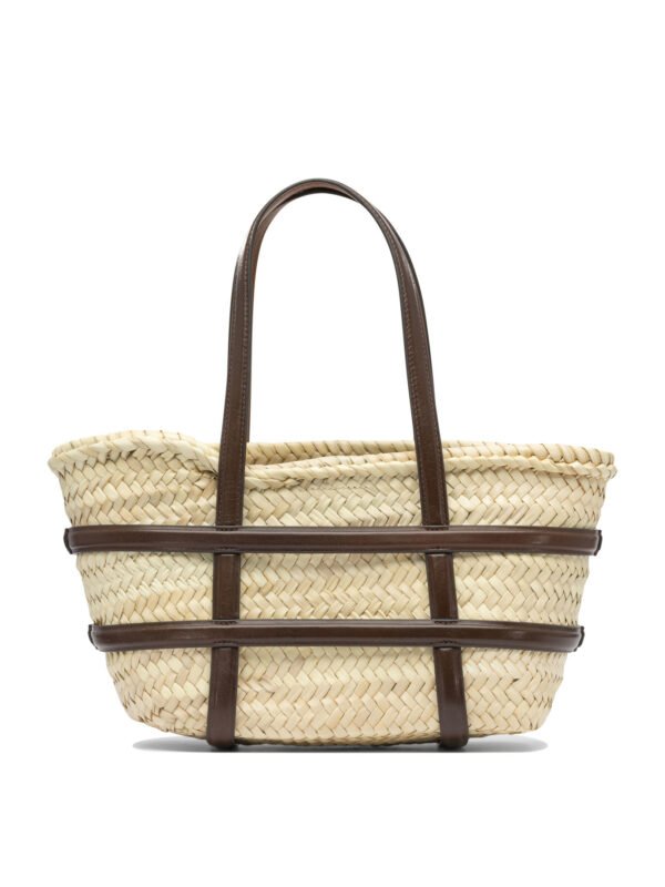 "Tory Burch" Sac à main femme beige en raphia – Image 3