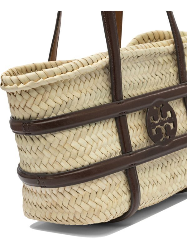 "Tory Burch" Sac à main femme beige en raphia – Image 4