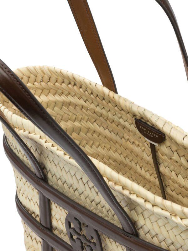 "Tory Burch" Sac à main femme beige en raphia – Image 5