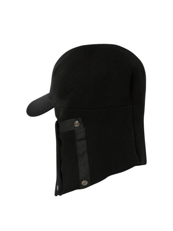 "C.P. Company" cagoule casquette homme en laine mérinos extrafine noire - Image 3