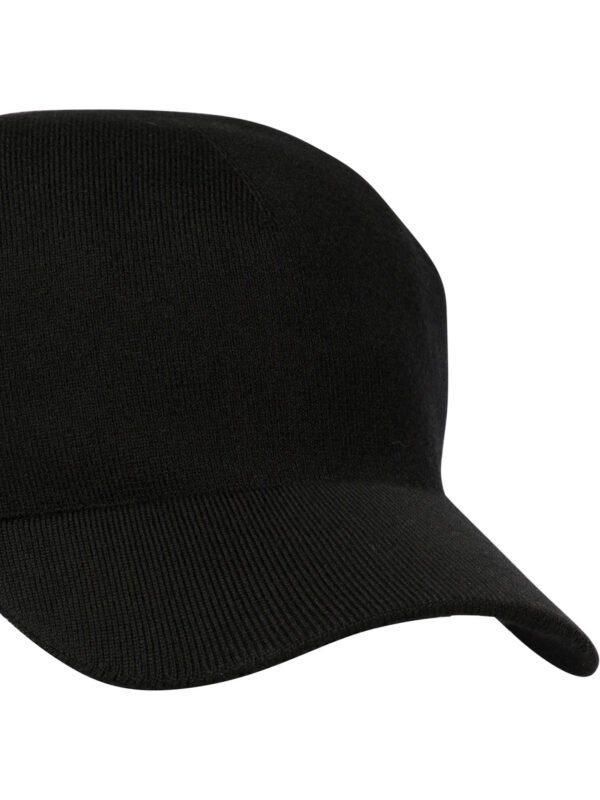 "C.P. Company" cagoule casquette homme en laine mérinos extrafine noire - Image 4