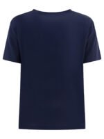 "F.IT" T-shirt femme bleu en soie coupe standard – Image 2