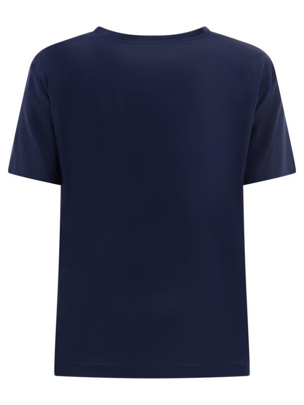 "F.IT" T-shirt femme bleu en soie coupe standard – Image 2