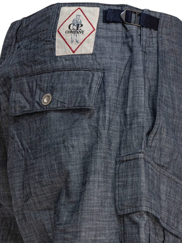 "C.P. Company" short cargo homme gris en chambray de coton – Image 4