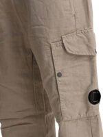 "C.P. Company" pantalon cargo coton et lin homme beige coupe ample – Image 4