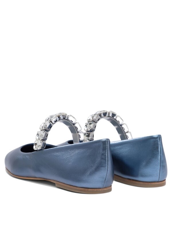 "Casadei" Ballerines femme bleu clair en cuir – Image 4
