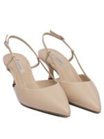 "Casadei" escarpins beiges en cuir lisse à talons hauts pour femme – Image 2