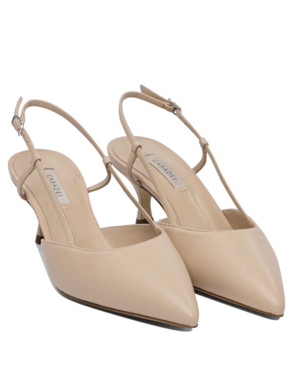"Casadei" escarpins beiges en cuir lisse à talons hauts pour femme – Image 2