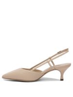 "Casadei" escarpins beiges en cuir lisse à talons hauts pour femme – Image 3
