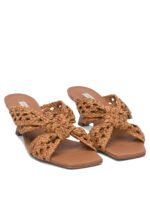 "Casadei" sandales femme marron à talons moyens en polyuréthane – Image 2