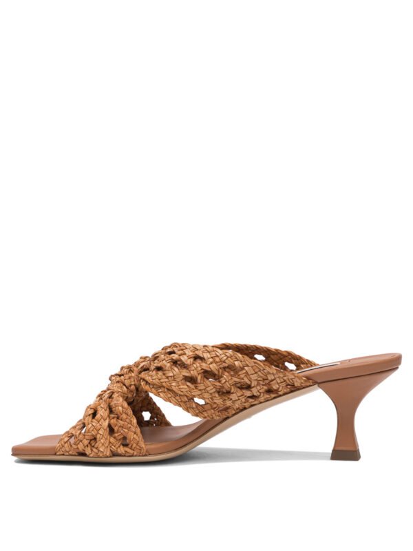 "Casadei" sandales femme marron à talons moyens en polyuréthane – Image 3