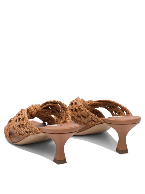 "Casadei" sandales femme marron à talons moyens en polyuréthane – Image 4