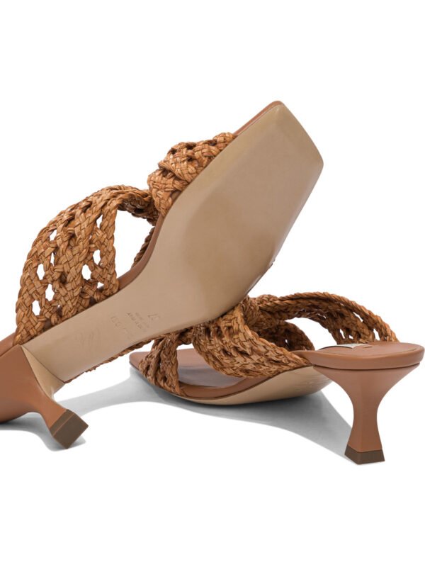 "Casadei" sandales femme marron à talons moyens en polyuréthane – Image 5