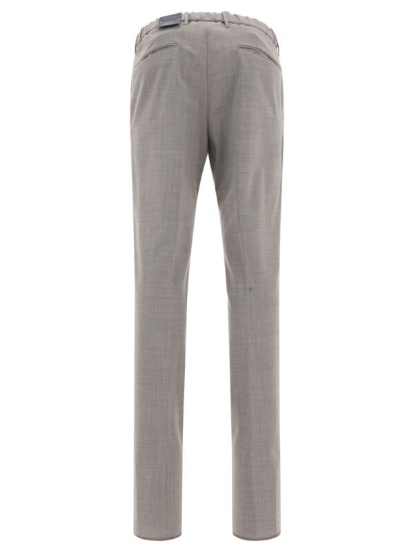 "Incotex" pantalon homme gris en polyester coupe regular – Image 2