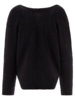 "Cecilie Bahnsen" cardigan noir en laine mérinos coupe oversize pour femme – Image 2