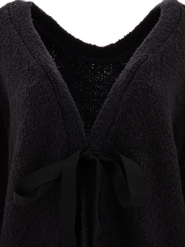 "Cecilie Bahnsen" cardigan noir en laine mérinos coupe oversize pour femme – Image 3