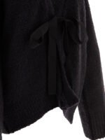 "Cecilie Bahnsen" cardigan noir en laine mérinos coupe oversize pour femme – Image 4