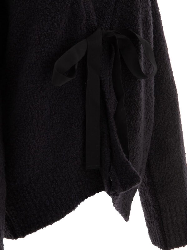"Cecilie Bahnsen" cardigan noir en laine mérinos coupe oversize pour femme – Image 4