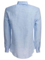 "Borriello" chemise homme bleu clair en lin – Image 2