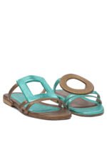"Elina Linardaki" Sandales bleu clair en cuir pour femme – Image 2