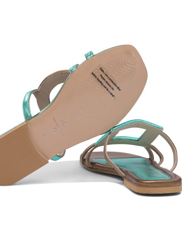 "Elina Linardaki" Sandales bleu clair en cuir pour femme – Image 5