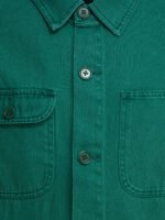 "Alex Mill" surchemise verte en denim de coton coupe regular à manches longues pour homme – Image 3