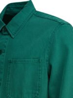 "Alex Mill" surchemise verte en denim de coton coupe regular à manches longues pour homme – Image 4