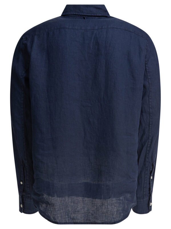 "Alex Mill" chemise homme bleue en lin coupe décontractée – Image 2