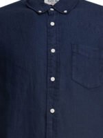 "Alex Mill" chemise homme bleue en lin coupe décontractée – Image 3