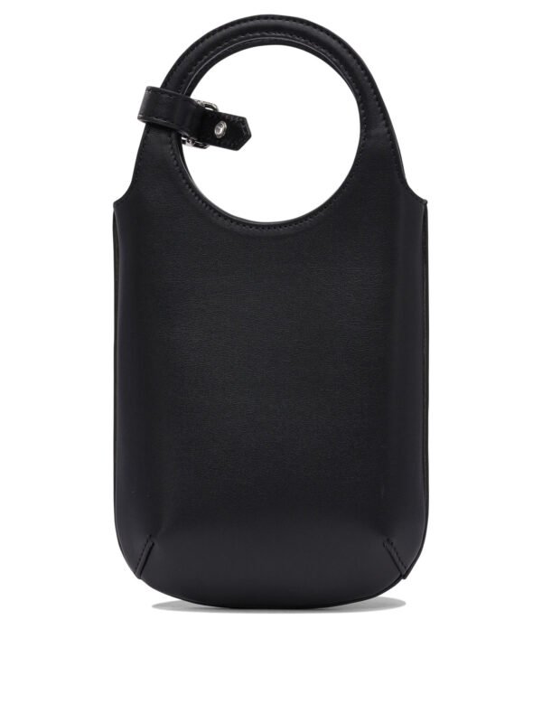"Courrèges" sac à main femme noir en cuir – Image 3