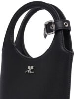 "Courrèges" sac à main femme noir en cuir – Image 4