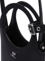 "Courrèges" sac à main femme noir en cuir – Image 5