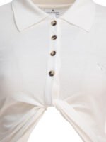 "Courrèges" top femme blanc en coton - Image 3