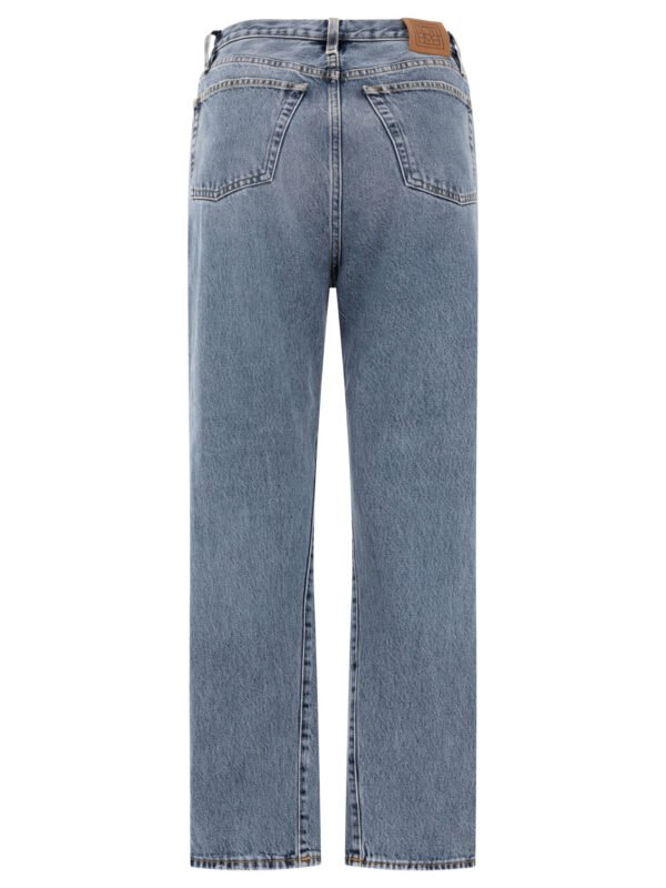 "Toteme" jeans femme bleu en denim de coton biologique – Image 2