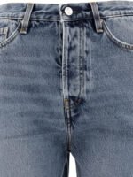 "Toteme" jeans femme bleu en denim de coton biologique – Image 3