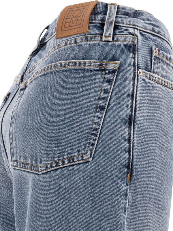 "Toteme" jeans femme bleu en denim de coton biologique – Image 4